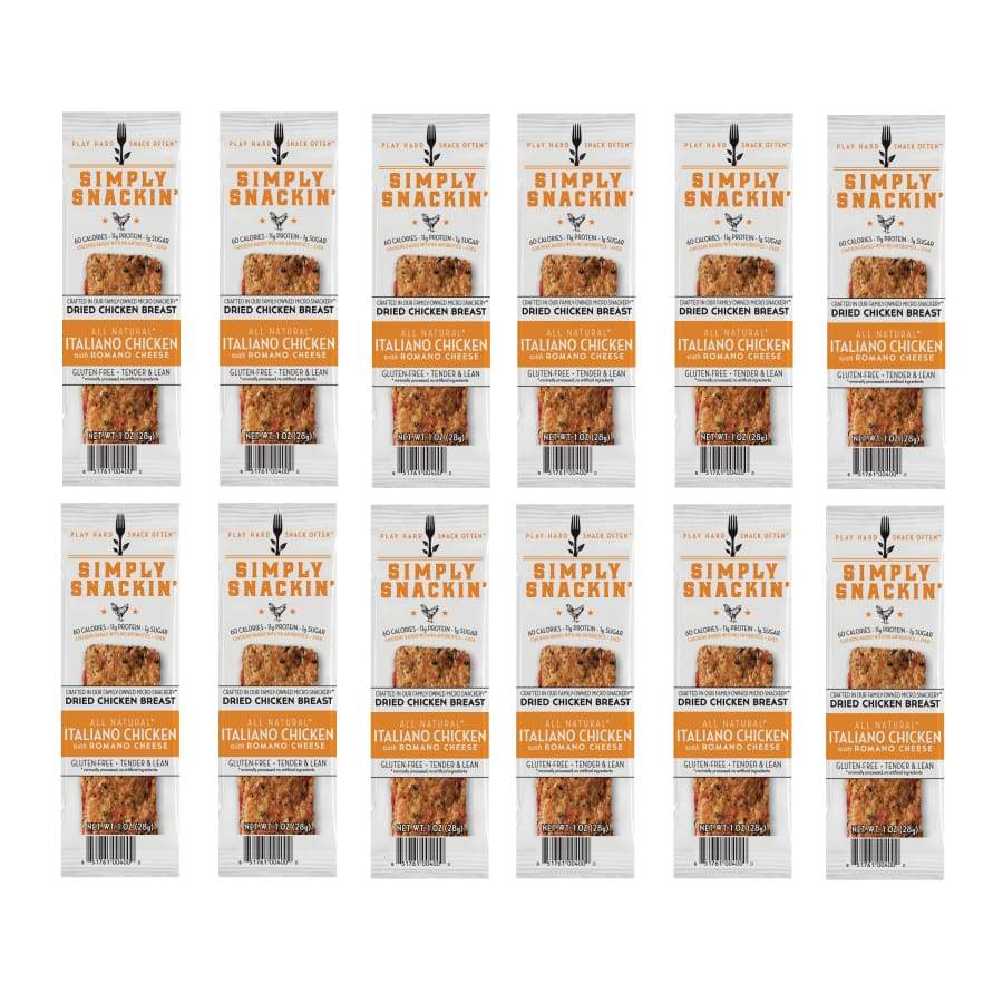 Simply Snackin' Chicken Protein Snack - Italiano Chicken with Romano - High-quality Meat Snack by Simply Snackin' at BariatricPal Store
