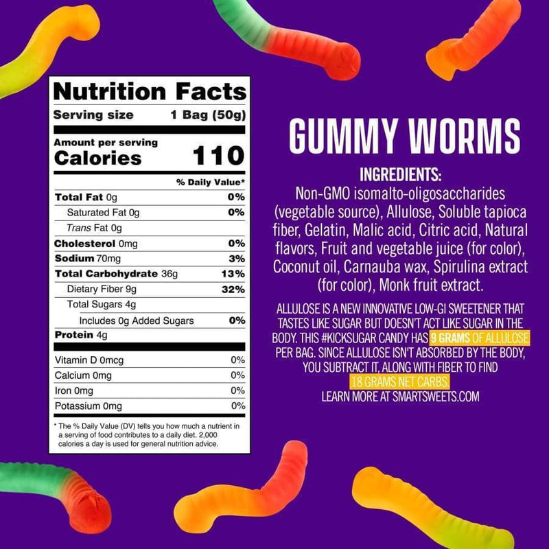 SmartSweets Gummy Worms - High-quality Candies by SmartSweets at 