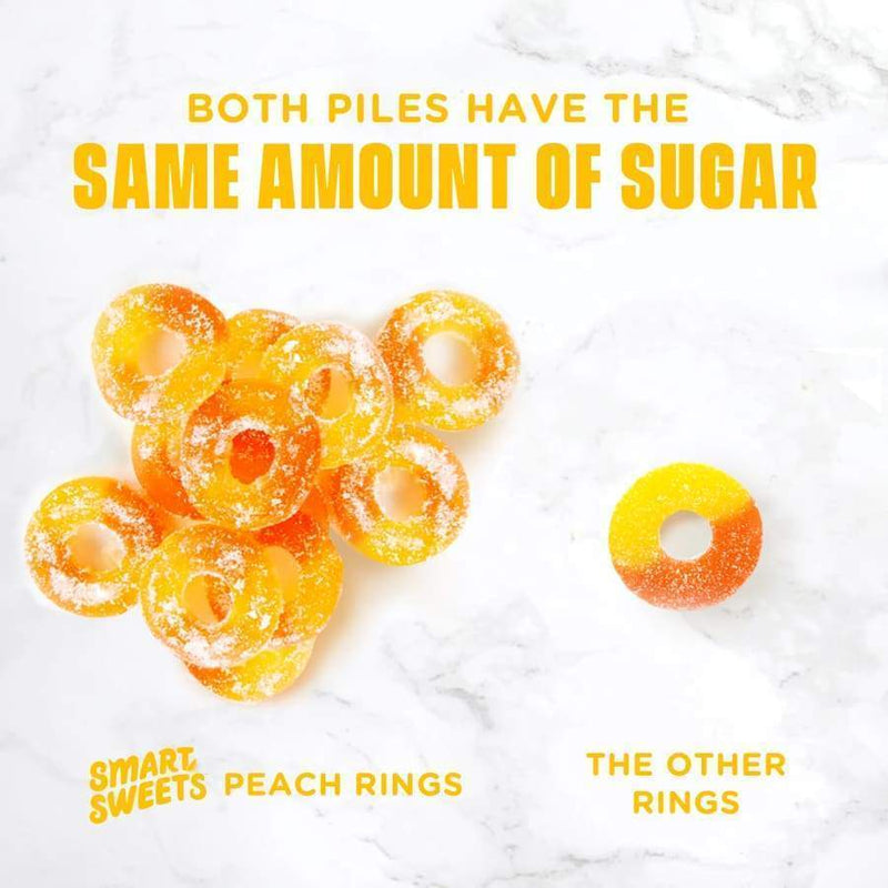 SmartSweets Peach Rings - High-quality Candies by SmartSweets at 