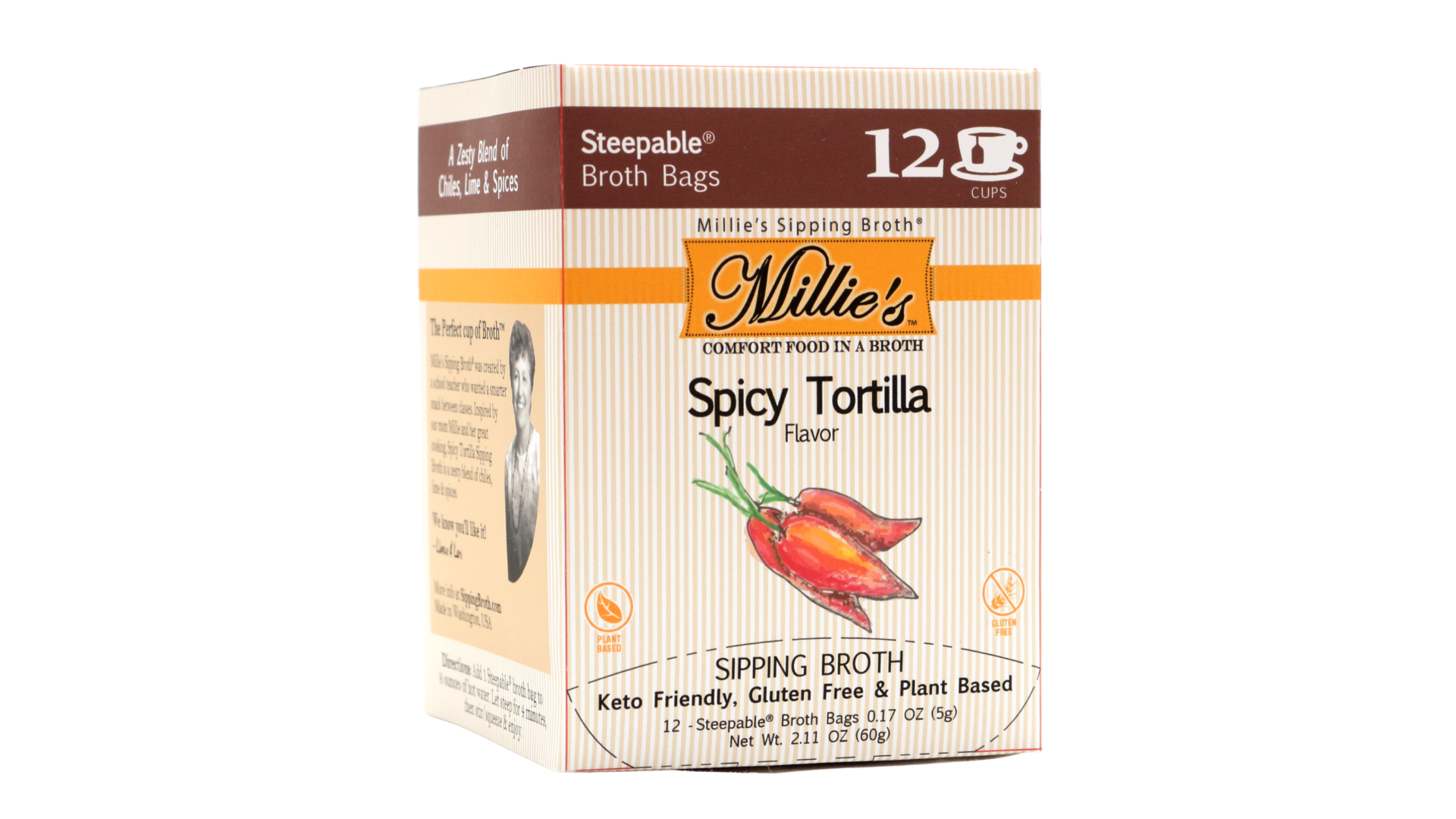 Millie's Sipping Broth - Spicy Tortilla - High-quality Broth by Millie's at BariatricPal Store