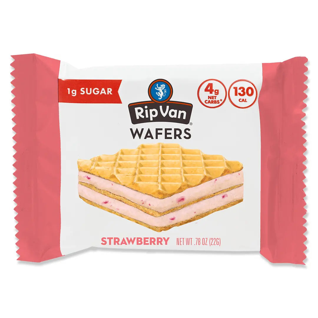 Wafer Snacks by Rip Van - Strawberry - High-quality Cakes & Cookies by Rip Van at BariatricPal Store