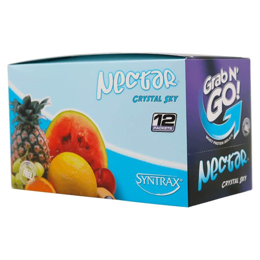 Syntrax Nectar Protein Powder Grab N' Go Box - Crystal Sky (12 Servings) - High-quality Single Serve Protein Packets by Syntrax at BariatricPal Store