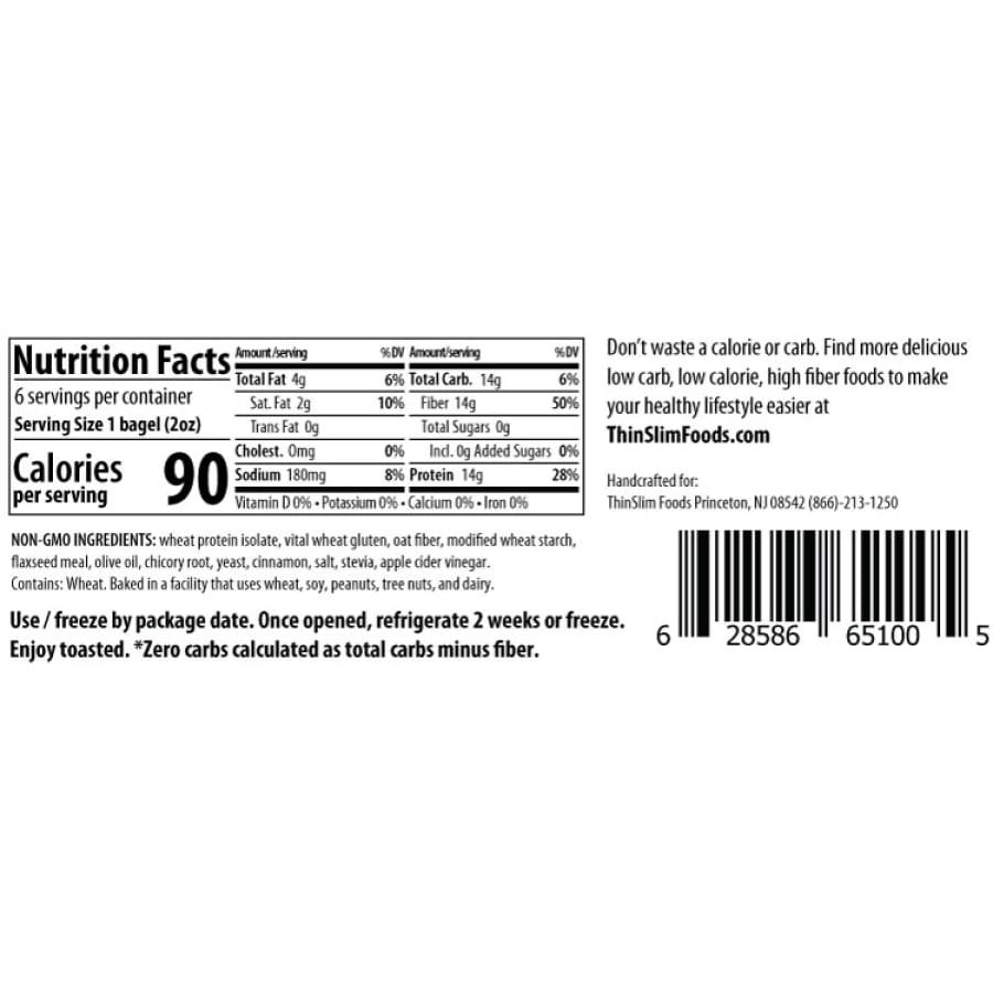 ThinSlim Foods Zero Carb Protein Bagels - Cinnamon - High-quality Protein Bagels by ThinSlim Foods at BariatricPal Store