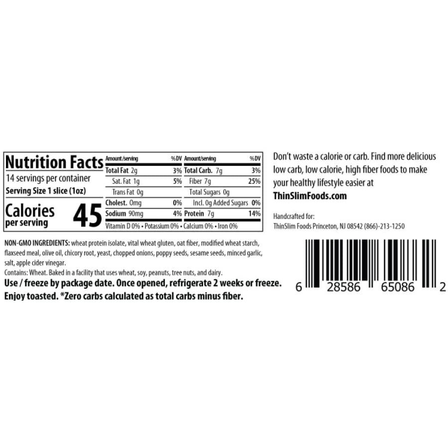 ThinSlim Foods Zero Carb Protein Bread - Everything - High-quality Protein Bread by ThinSlim Foods at BariatricPal Store