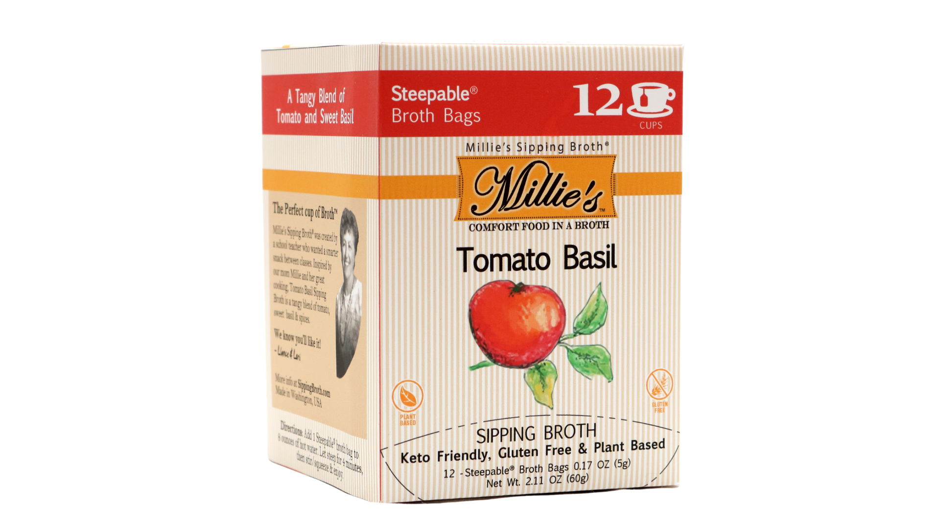 Millie's Sipping Broth - Tomato Basil - High-quality Broth by Millie's at BariatricPal Store