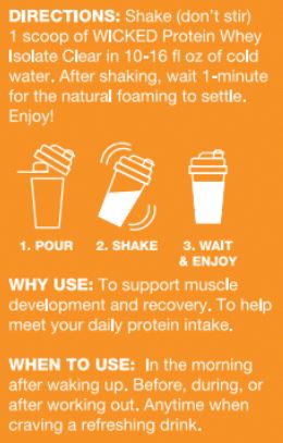 Clear Whey Isolate Protein Powder by WICKED Protein - Tropical Punch - High-quality Protein Powder by WICKED Protein at BariatricPal Store