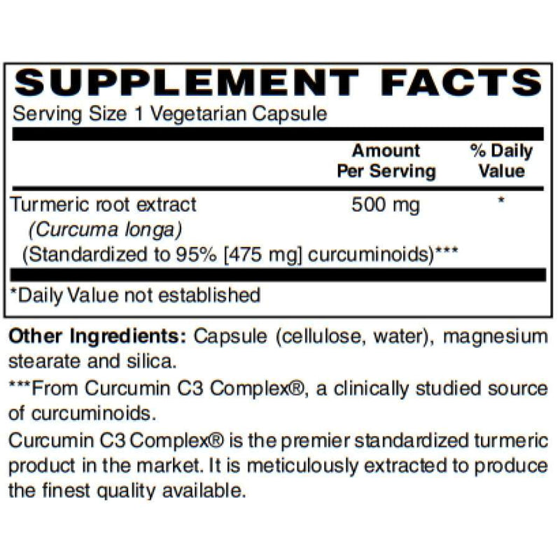 Turmeric Extract Capsules (500mg) with Curcumin C3 Complex® by BariatricPal - High-quality Turmeric Extract by BariatricPal at 