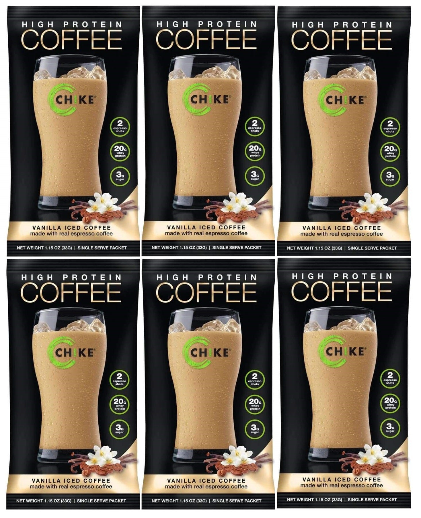 Chike Nutrition High Protein Iced Coffee Single Packets - Available in 10 Flavors! - High-quality Single Serve Protein Packets by Chike Nutrition at 