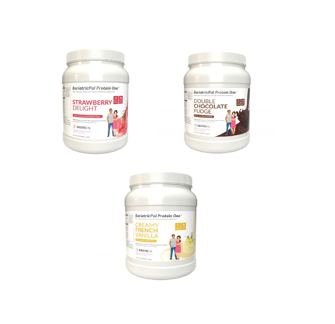 Protein ONE™ Complete Meal Replacement with Multivitamin, Calcium & Iron by BariatricPal - Variety Pack (15 Serving Tubs) - High-quality Protein Powder Tubs by BariatricPal at BariatricPal Store