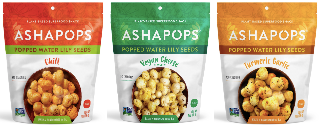 Popped Water Lily Seeds by AshaPops - Variety Pack - High-quality Seed Snacks by AshaPops at BariatricPal Store
