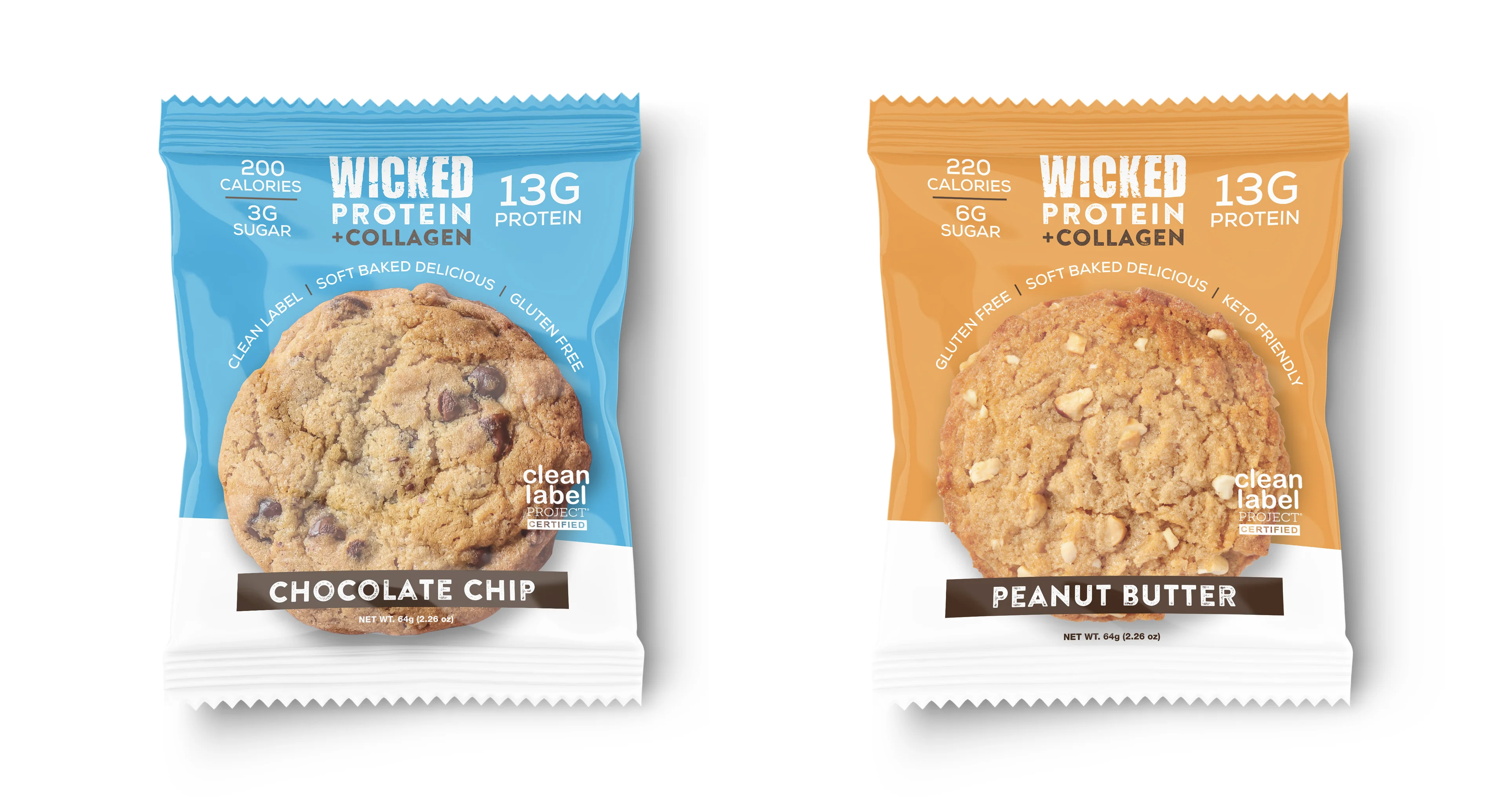 Protein Collagen Cookies by WICKED Protein - Variety Pack - High-quality Cakes & Cookies by WICKED Protein at BariatricPal Store