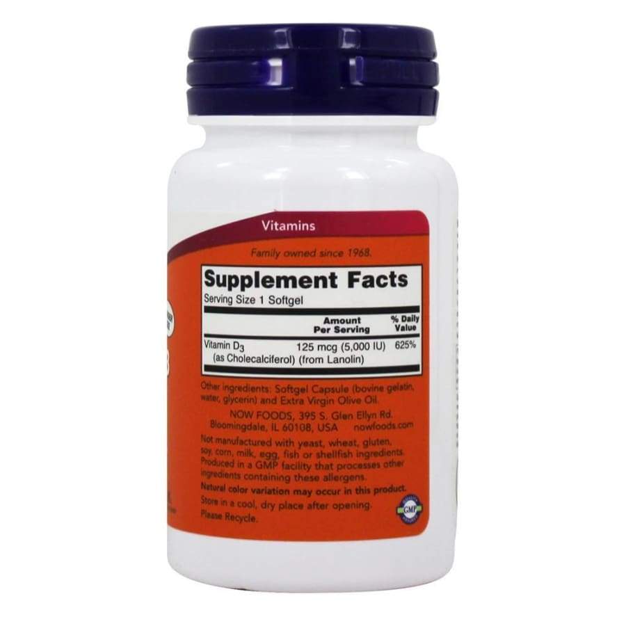 Vitamin D-3 (High Potency) Softgels by NOW Foods - High-quality Vitamin D by NOW at BariatricPal Store
