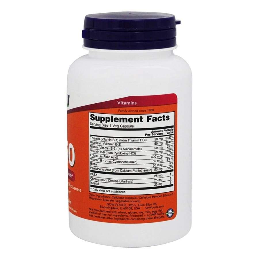 Vitamin B-50 Veg Capsules by NOW Foods - High-quality B Vitamins by NOW at BariatricPal Store