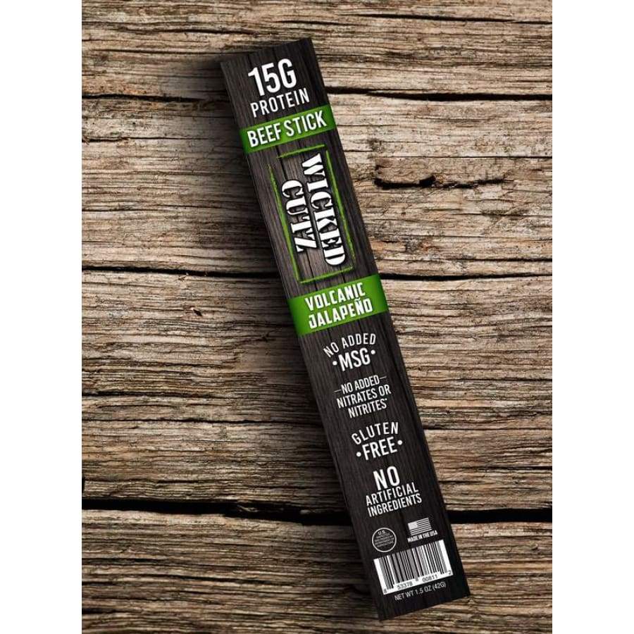 Wicked Cutz Beef Jerky Stick - Volcanic Jalapeño - High-quality Jerky by Wicked Cutz at BariatricPal Store