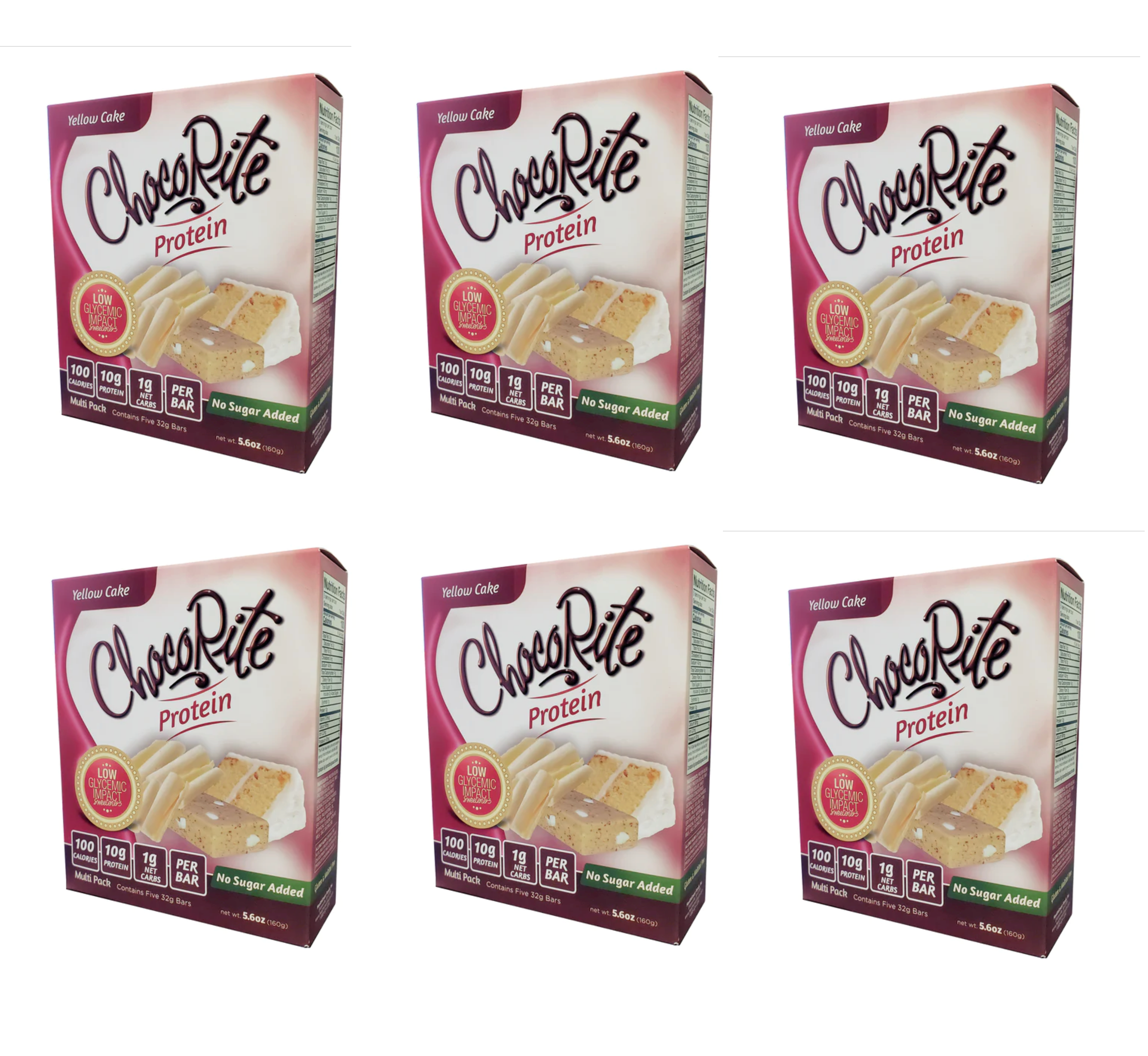 Yellow Cake Protein Bars by ChocoRite - 5/Box - High-quality Protein Bars by HealthSmart at BariatricPal Store
