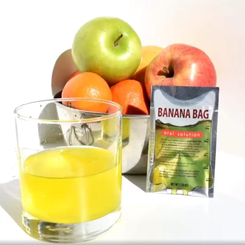 Banana Bag Oral Solution: Electrolyte and Vitamin Powder Packets