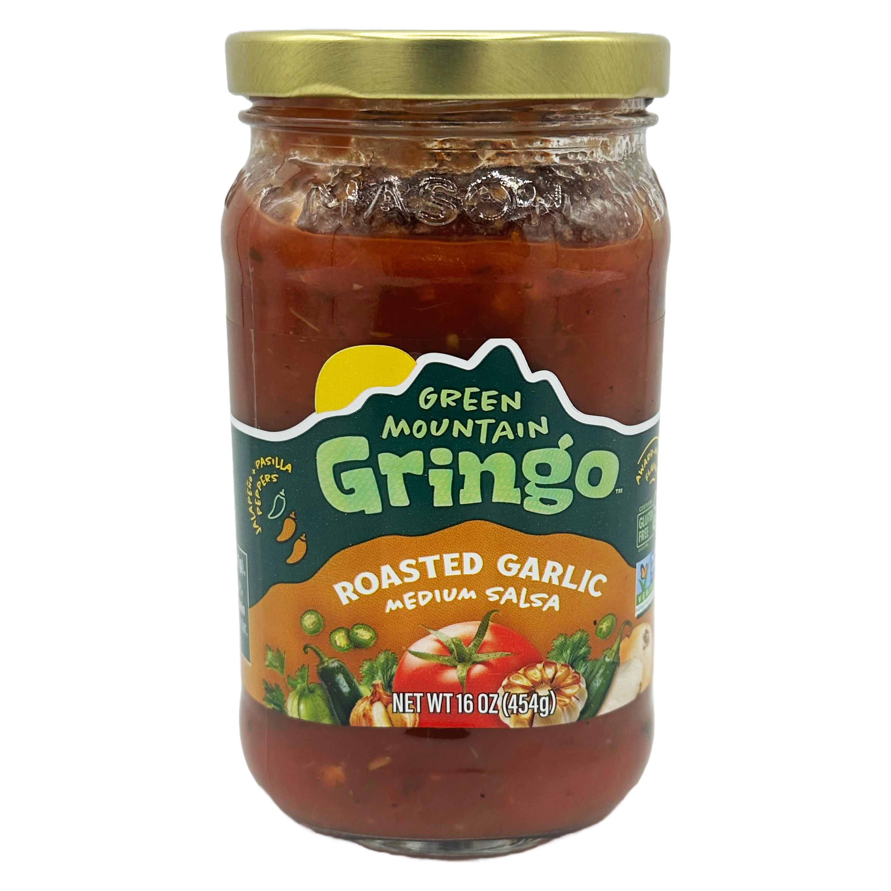 Green Mountain Gringo Roasted Garlic Salsa 16 oz.
