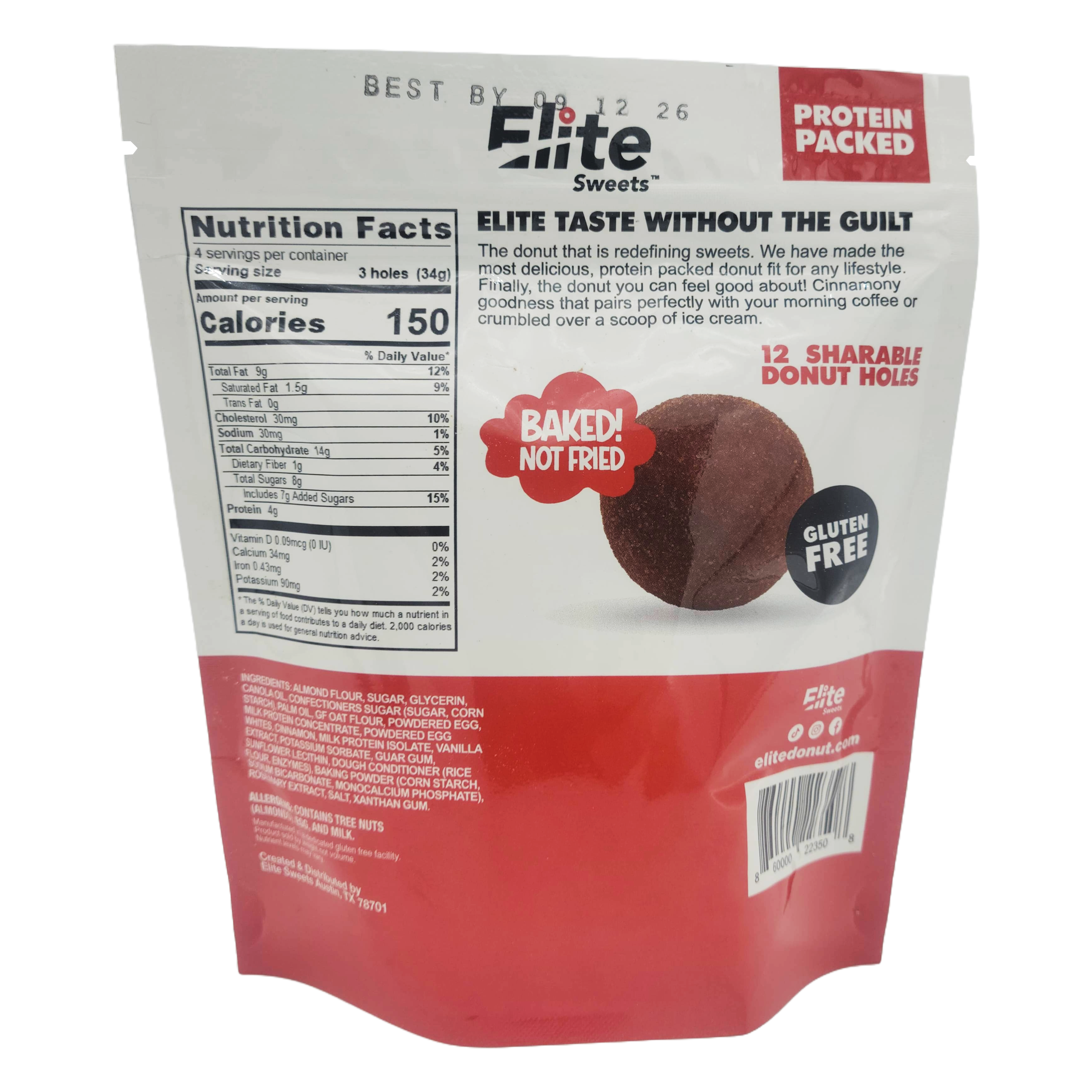 Elite Sweets High-Protein & Low-Carb Donut Holes - Cinnamon