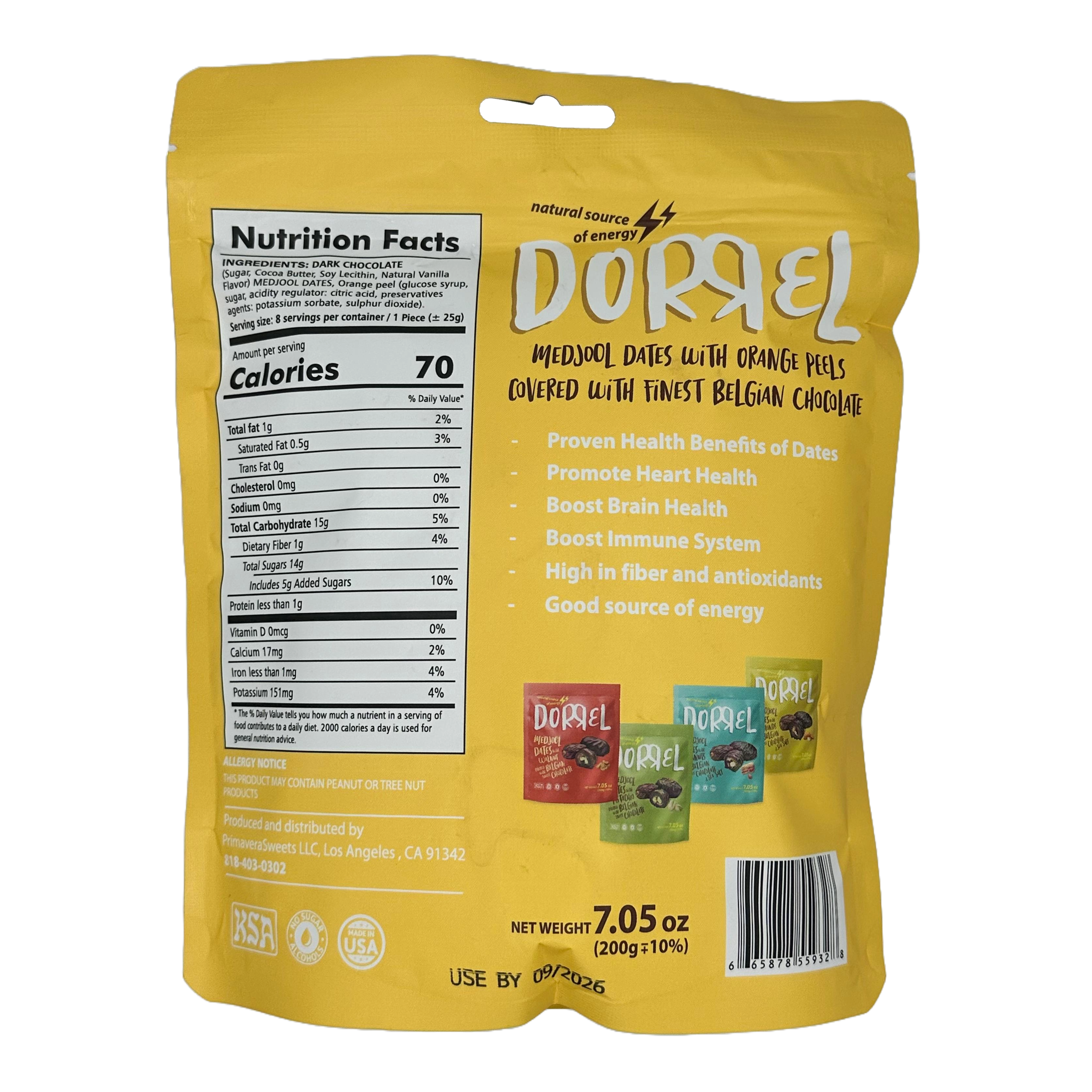 #Flavor_Chocolate Date Orange Peel, 7.05 oz