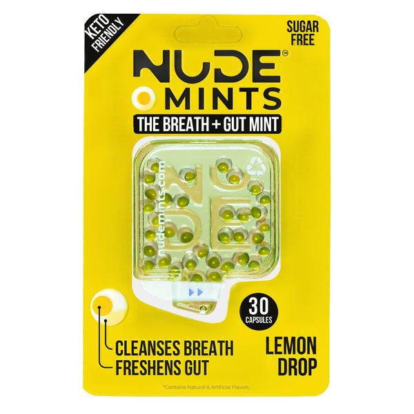 Breath + Gut Mints For Gut Healthy by NUDE - Lemon Drop