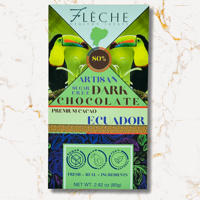 Flèche Healthy Treats Sugar-Free Premium 80% Dark Chocolate