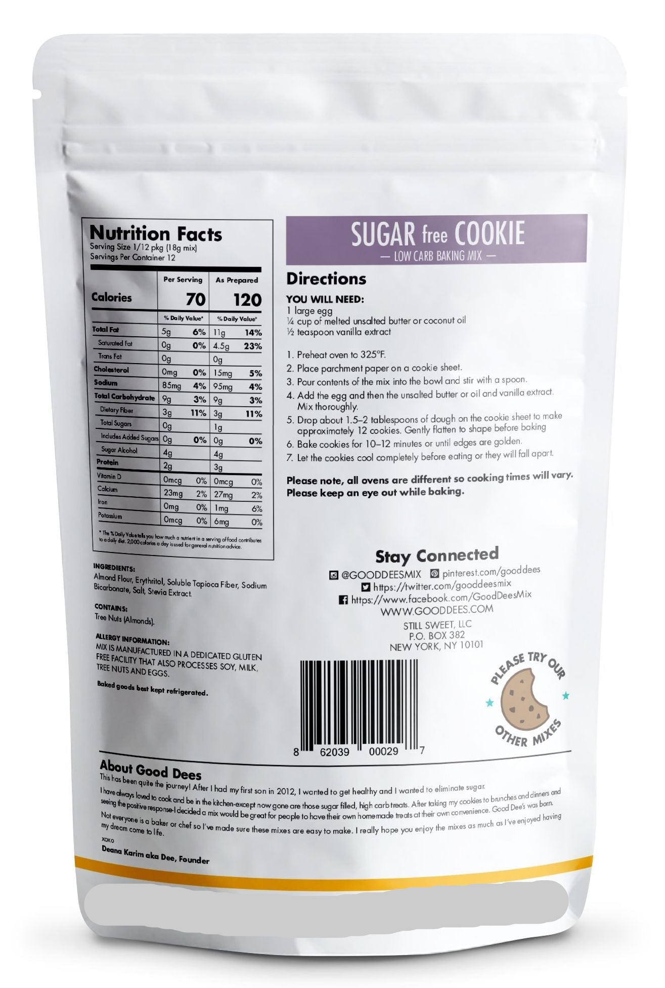 Good Dee’s Sugar-Free Low-Carb Cookie Mix