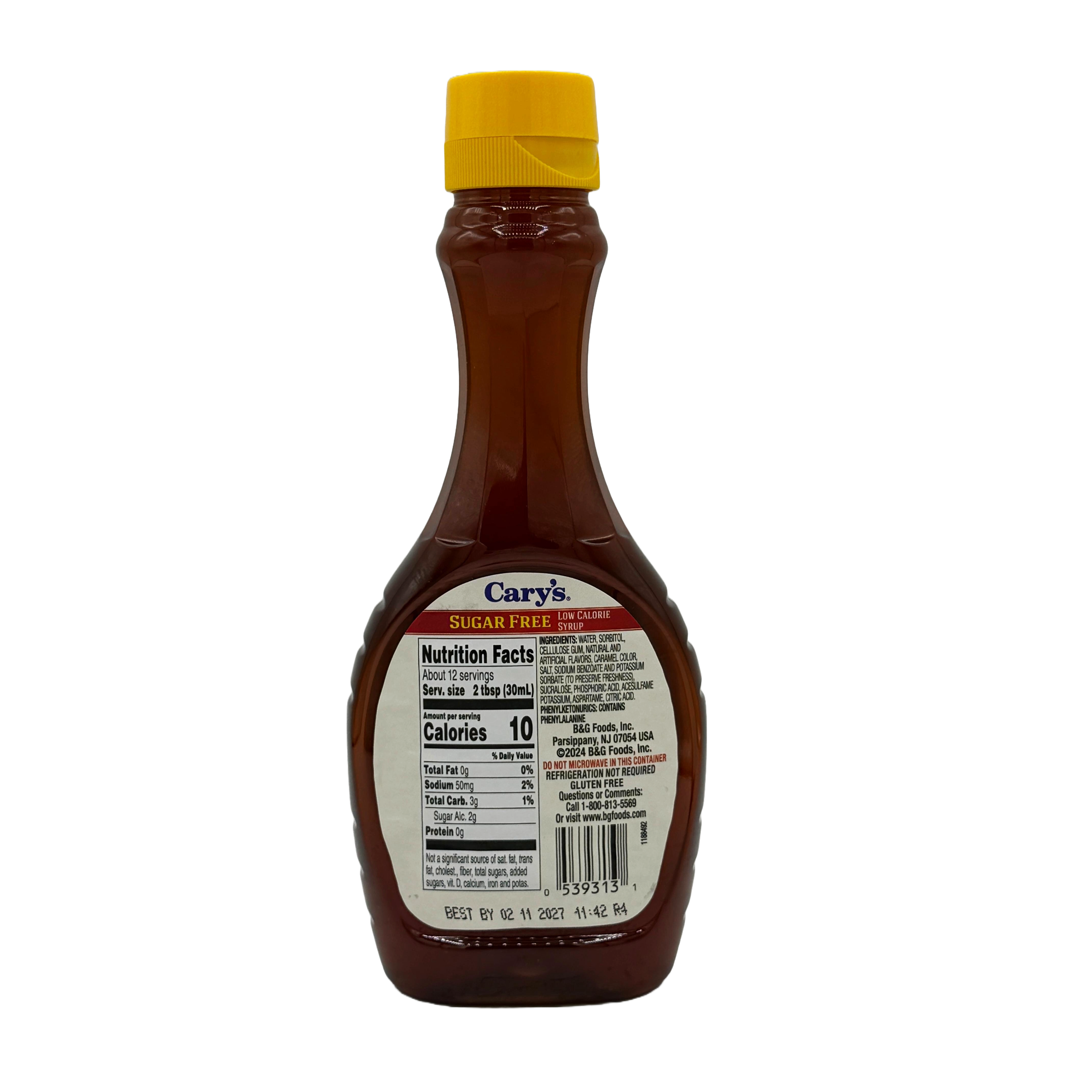 Cary's Sugar Free Low Calorie Syrup, Maple Flavored 12 fl oz