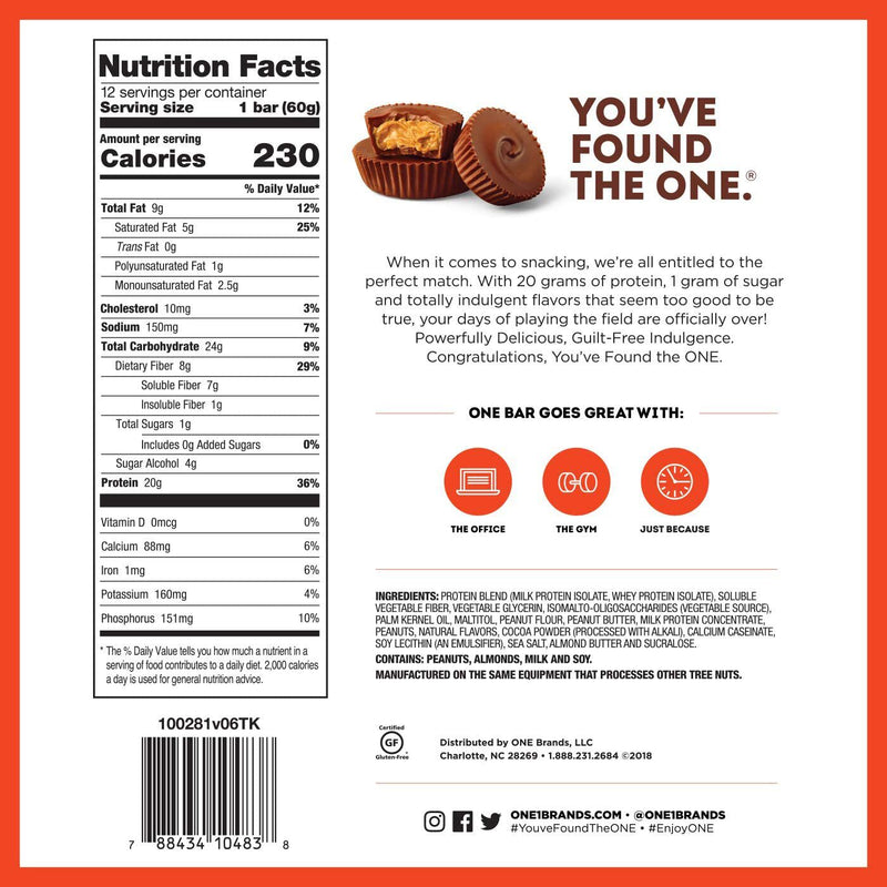 ONE Brands ONE Protein Bar - Peanut Butter Cup