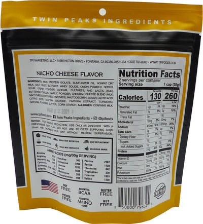 Twin Peaks Ingredients Protein Puffs - Nacho Cheese