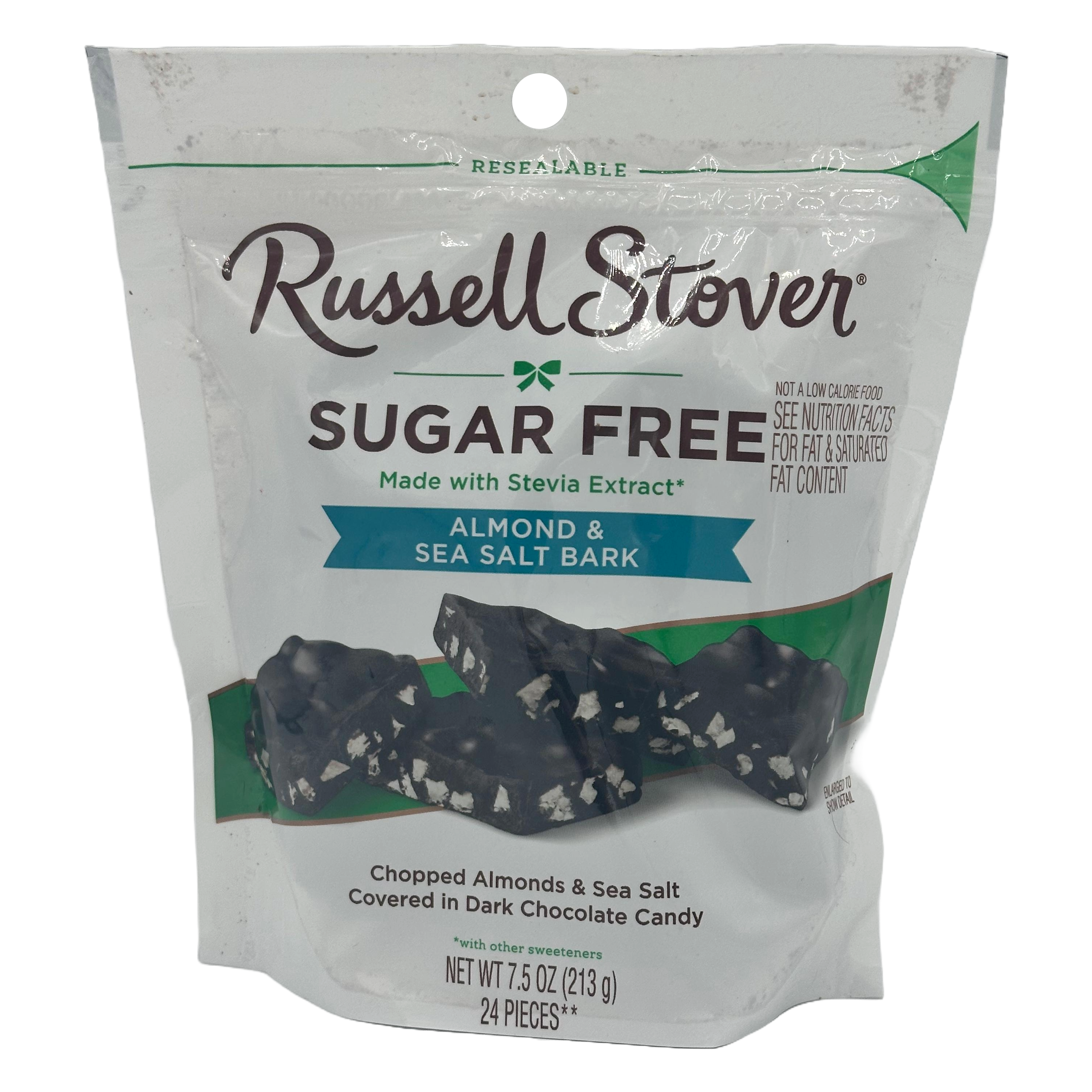 Russell Stover Sugar Free Dark Chocolate Bark - Almond & Sea Salt