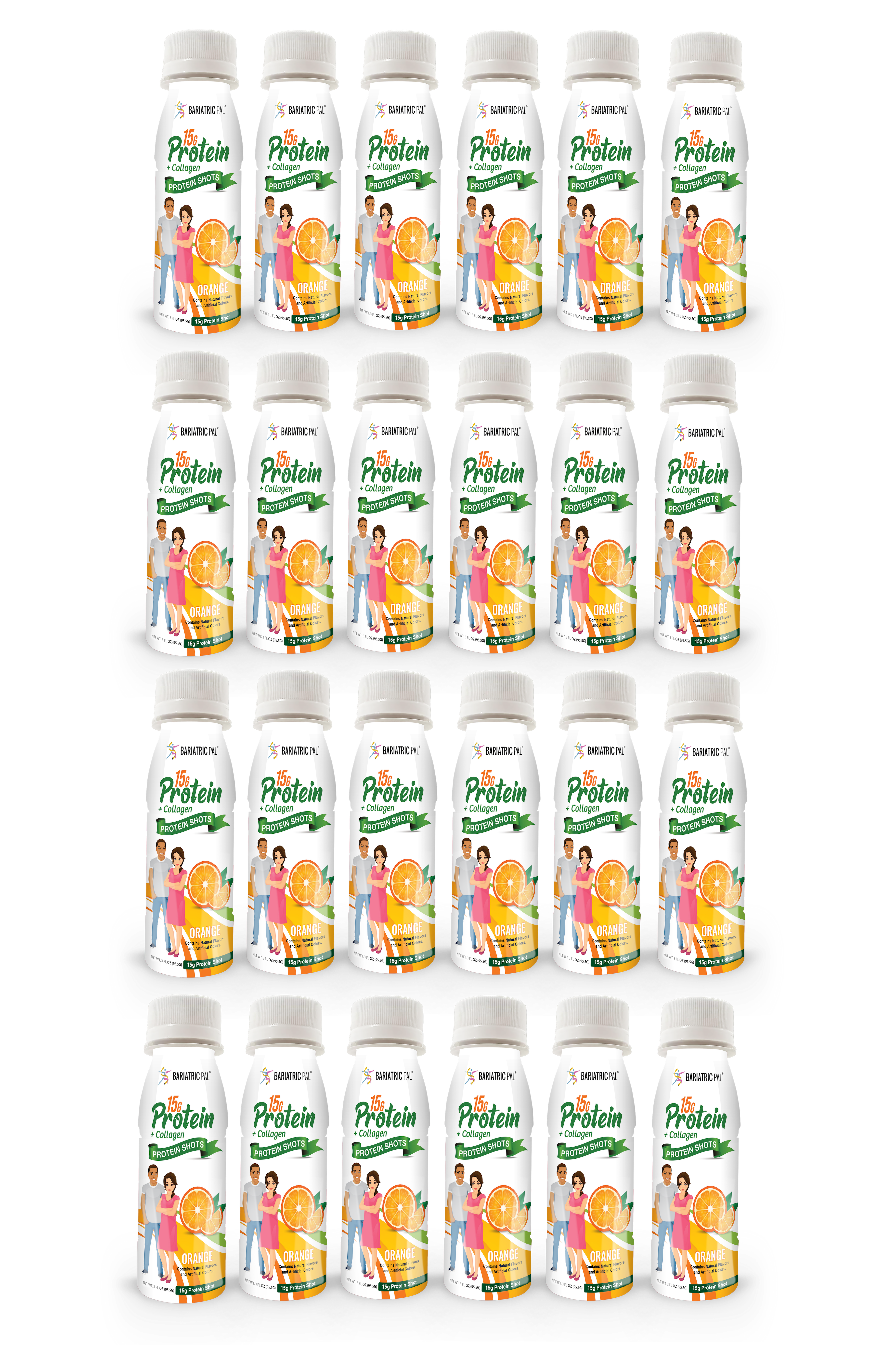 BariatricPal 15g Whey & Collagen Complete Protein Shots - Orange