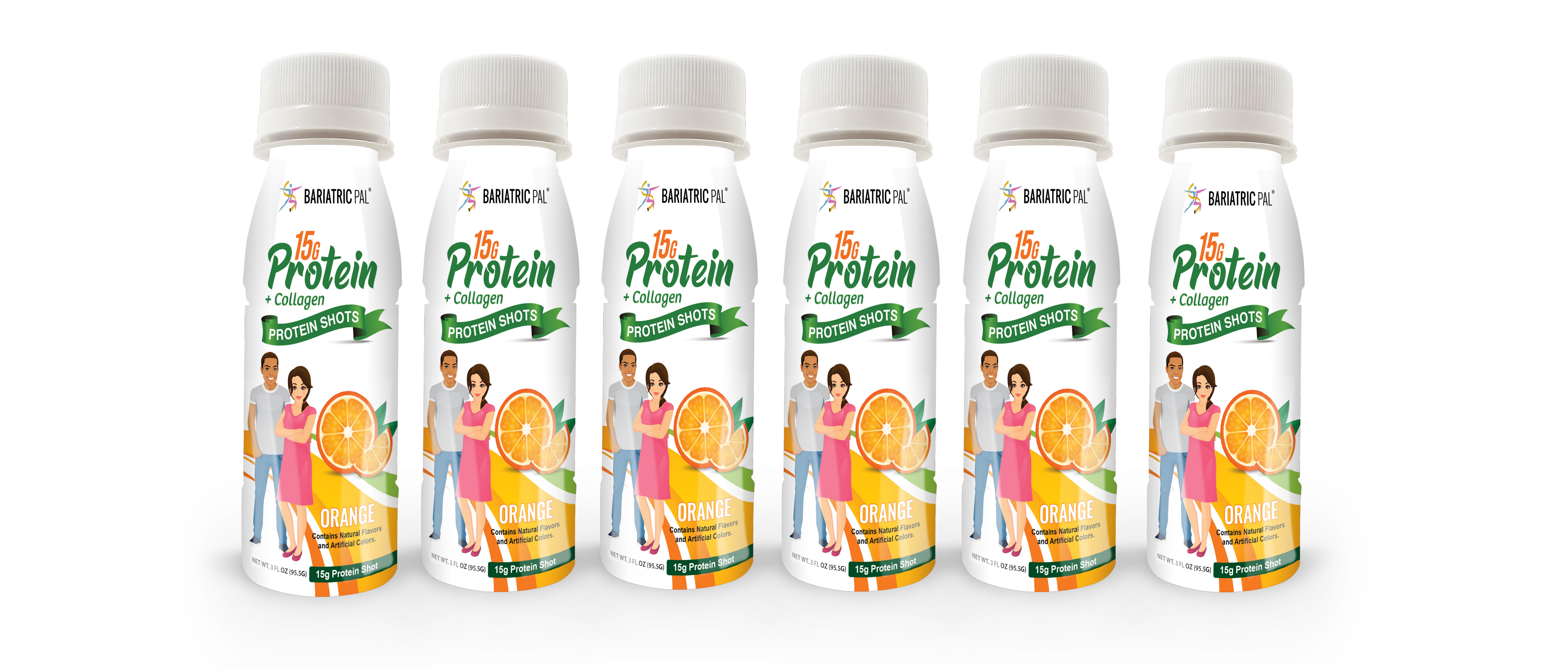 BariatricPal 15g Whey & Collagen Complete Protein Shots - Orange