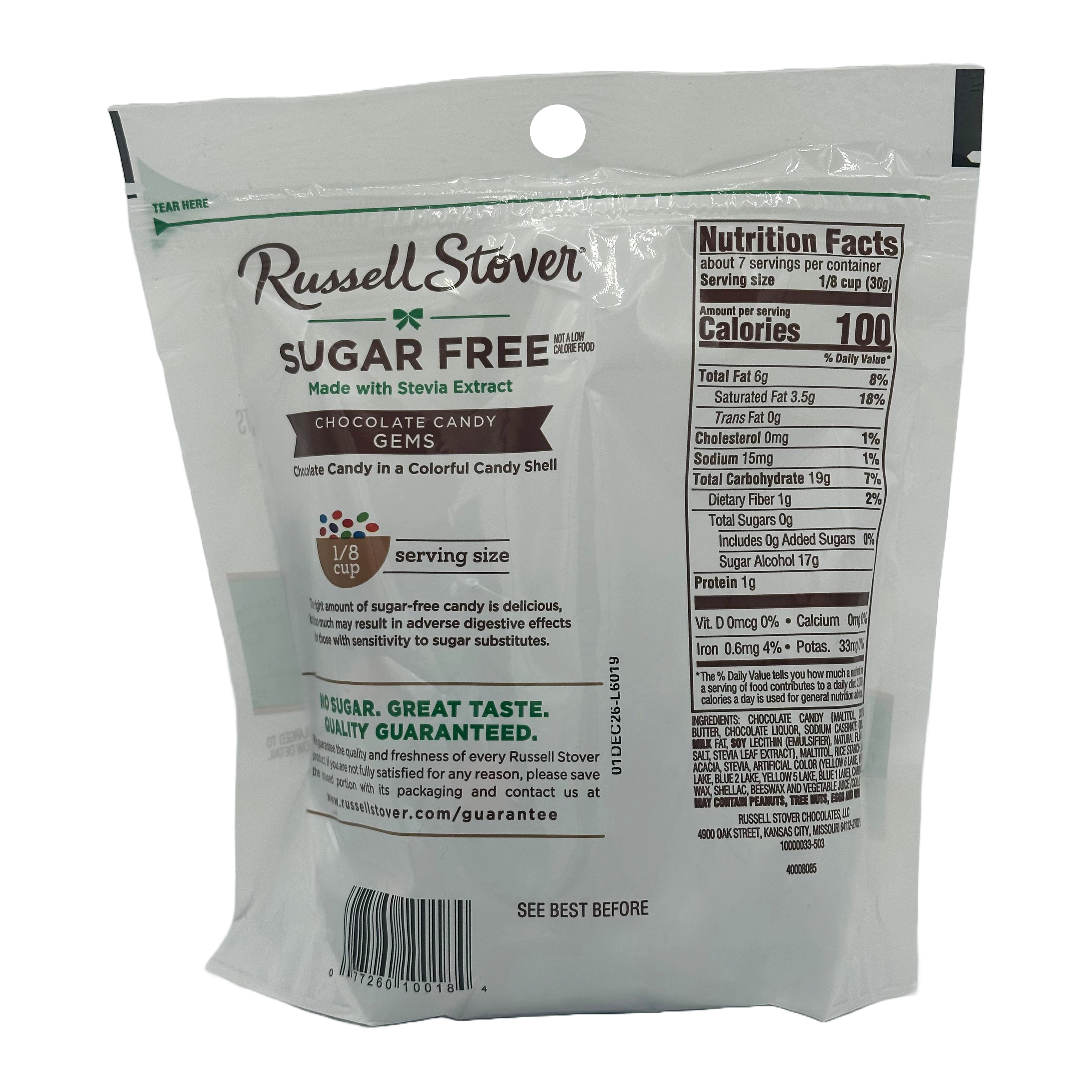 Russell Stover Sugar Free Chocolate Candy Gems 7.5 oz