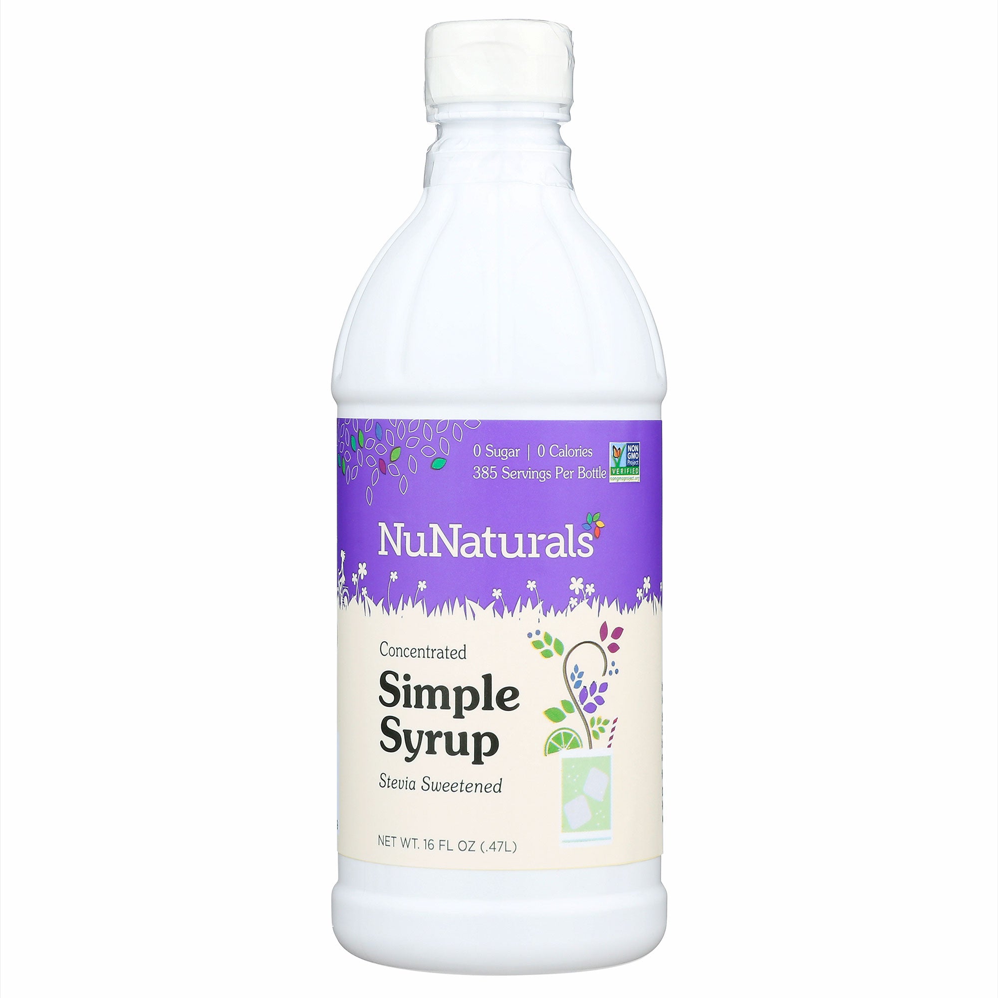 NuNaturals NuStevia Simple Syrup 16 fl oz.