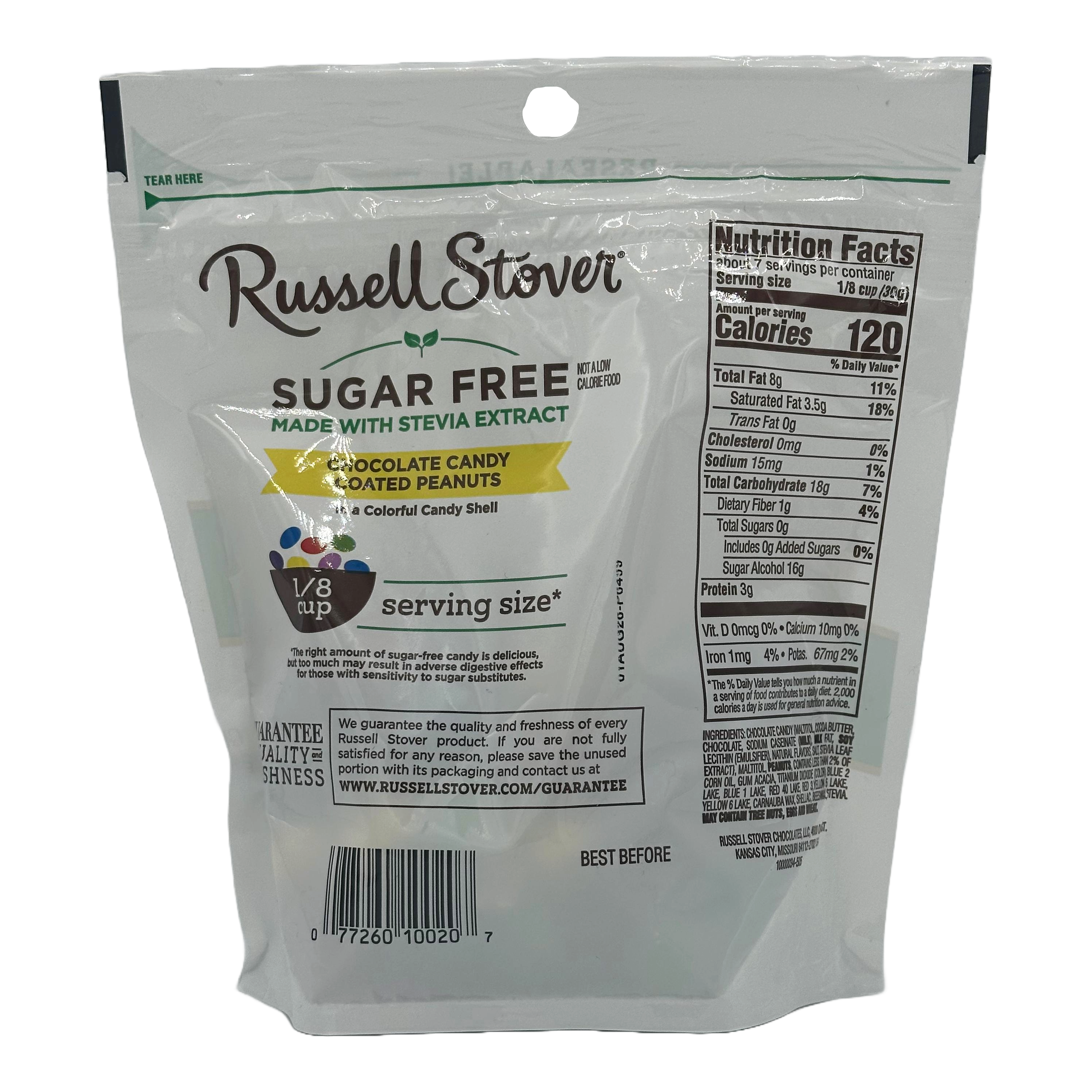 Russell Stover Sugar Free Chocolate Candy Coated Peanuts 7.5 oz