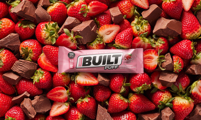 Built Bar Protein Puffs - Strawberry Milk Chocolate