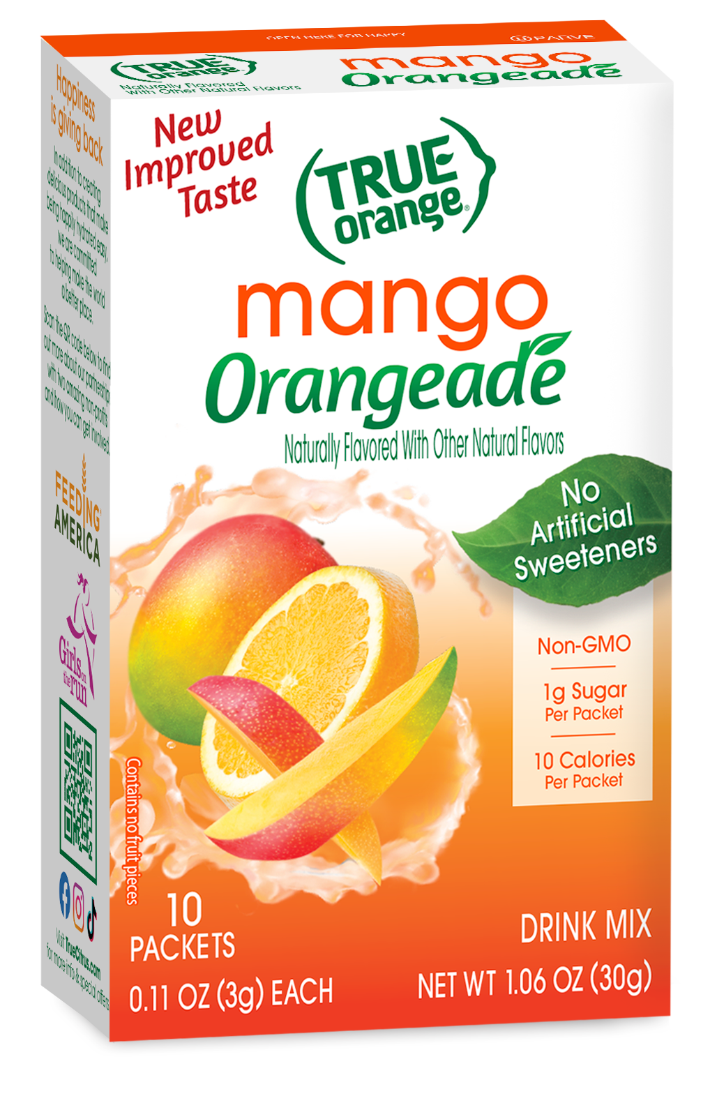 True Citrus True Orangeade Mango Drink Mix 10 packets