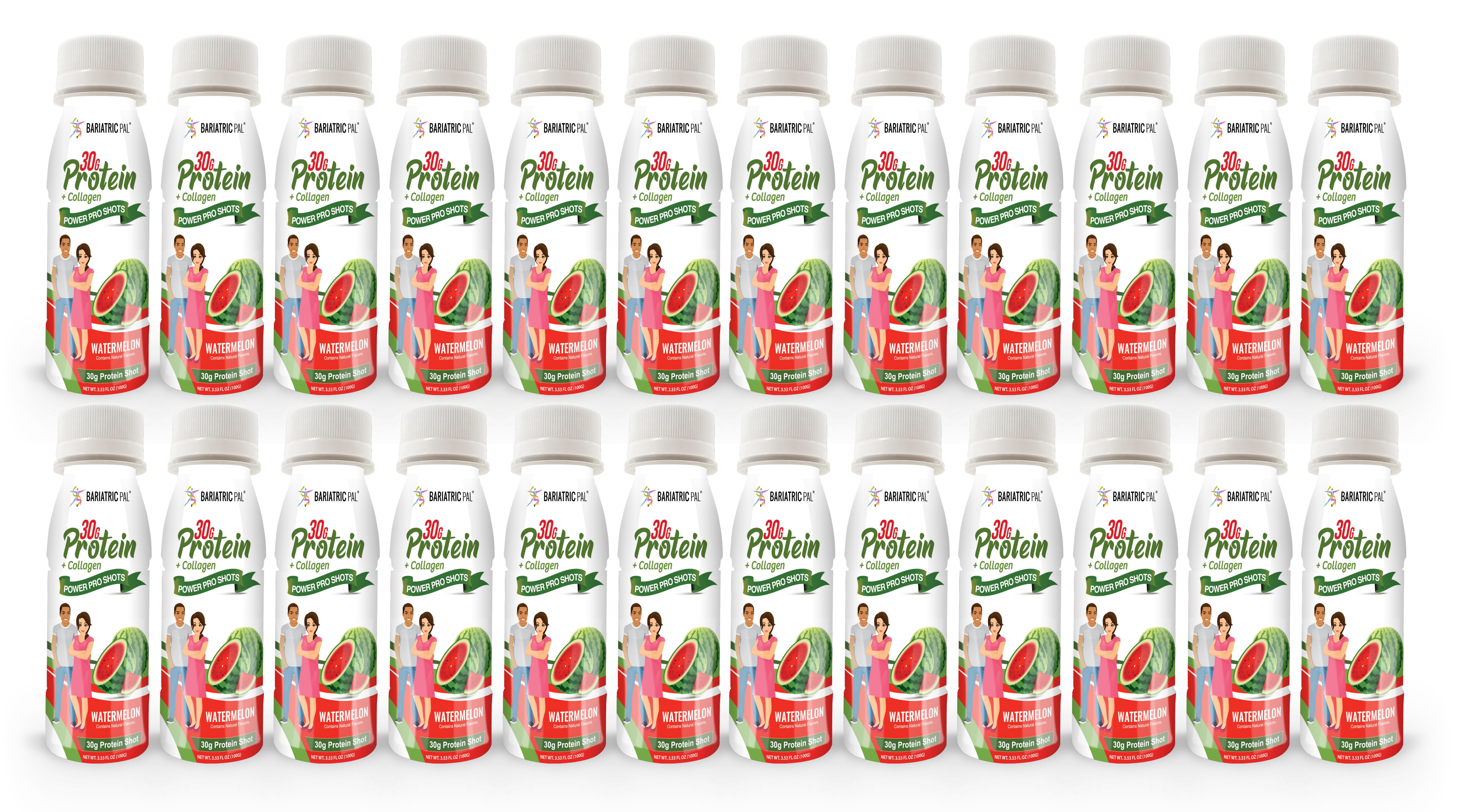BariatricPal 30g Whey & Collagen Complete Protein Power Pro Shots - Watermelon (Brand New!)