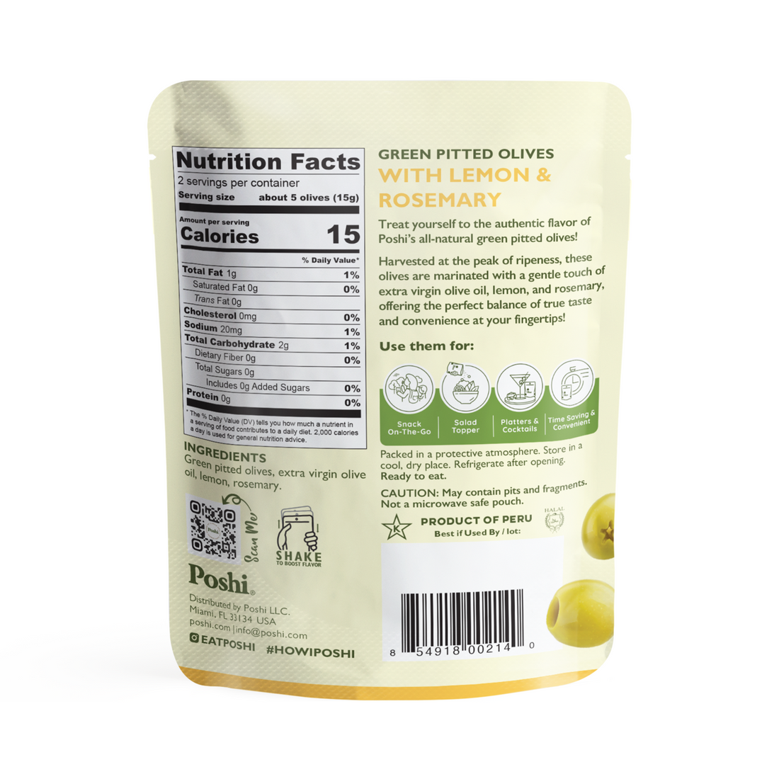 #Flavor_Green Olives - Lemon & Rosemary, 1.10 oz 