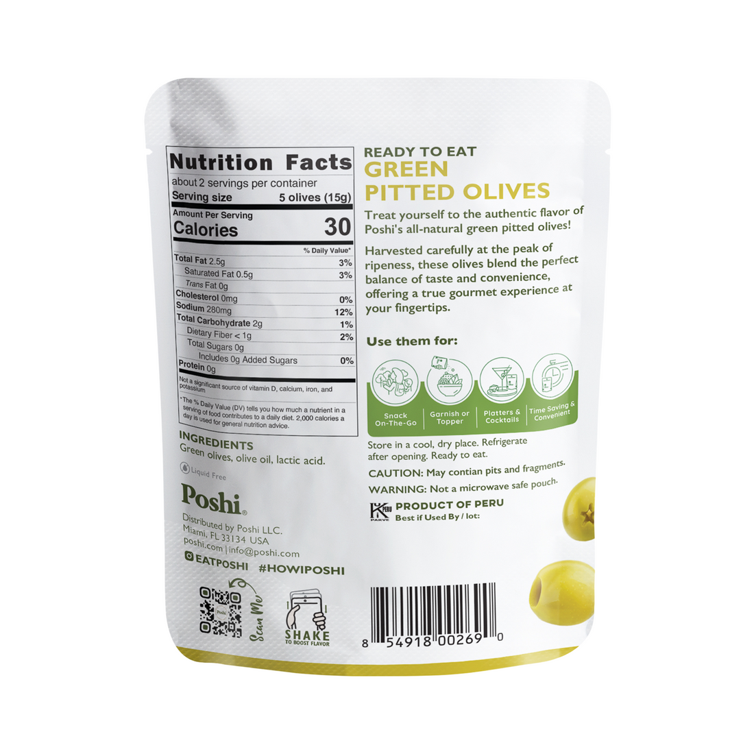 #Flavor_Green Olives - Original, 1.10 oz