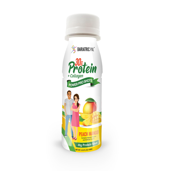 BariatricPal 30g Whey Protein & Collagen Power Pro Shots - Peach Mango (Brand New!)
