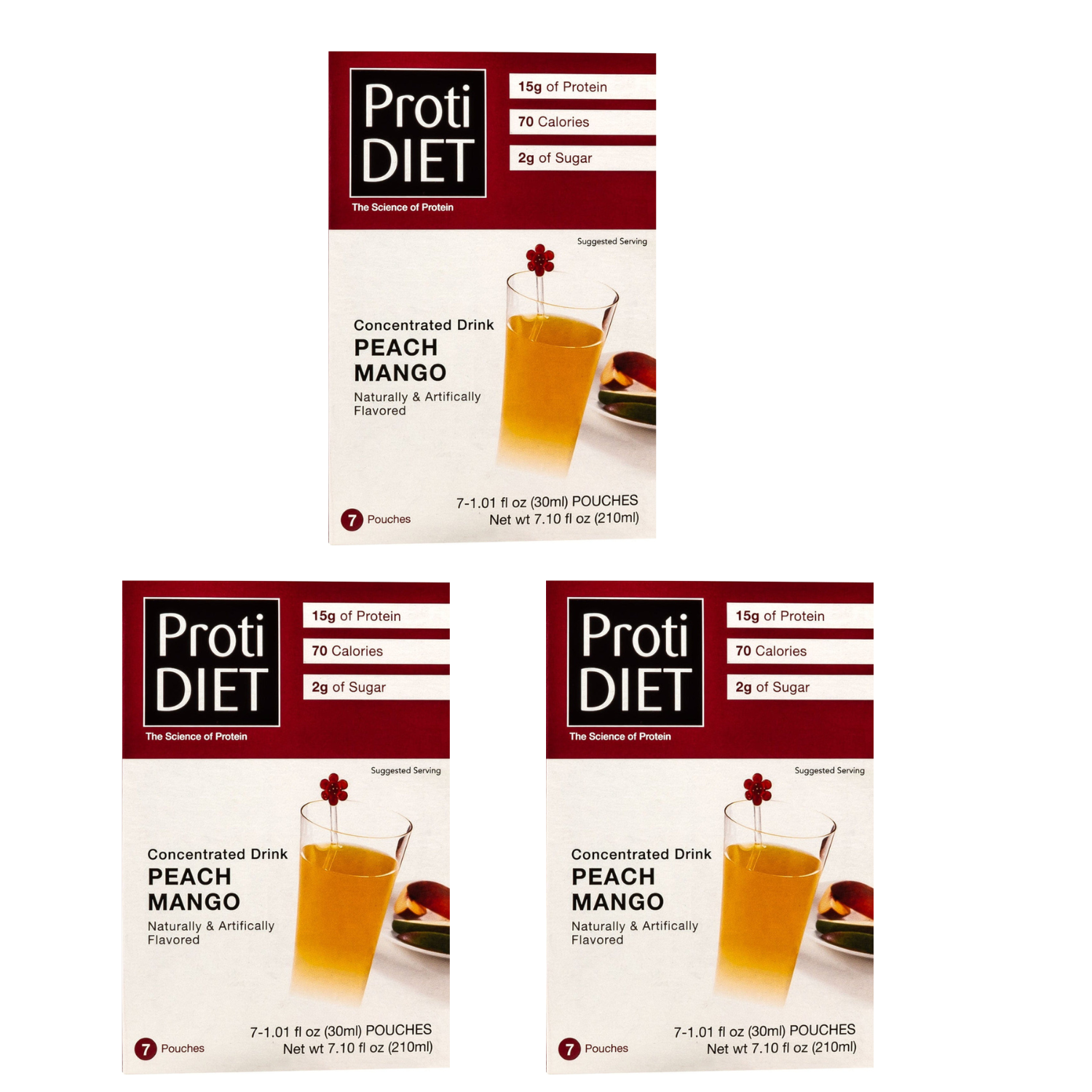 Proti Diet Concentrated Drink Mix, Peach Mango, 7 Pouches
