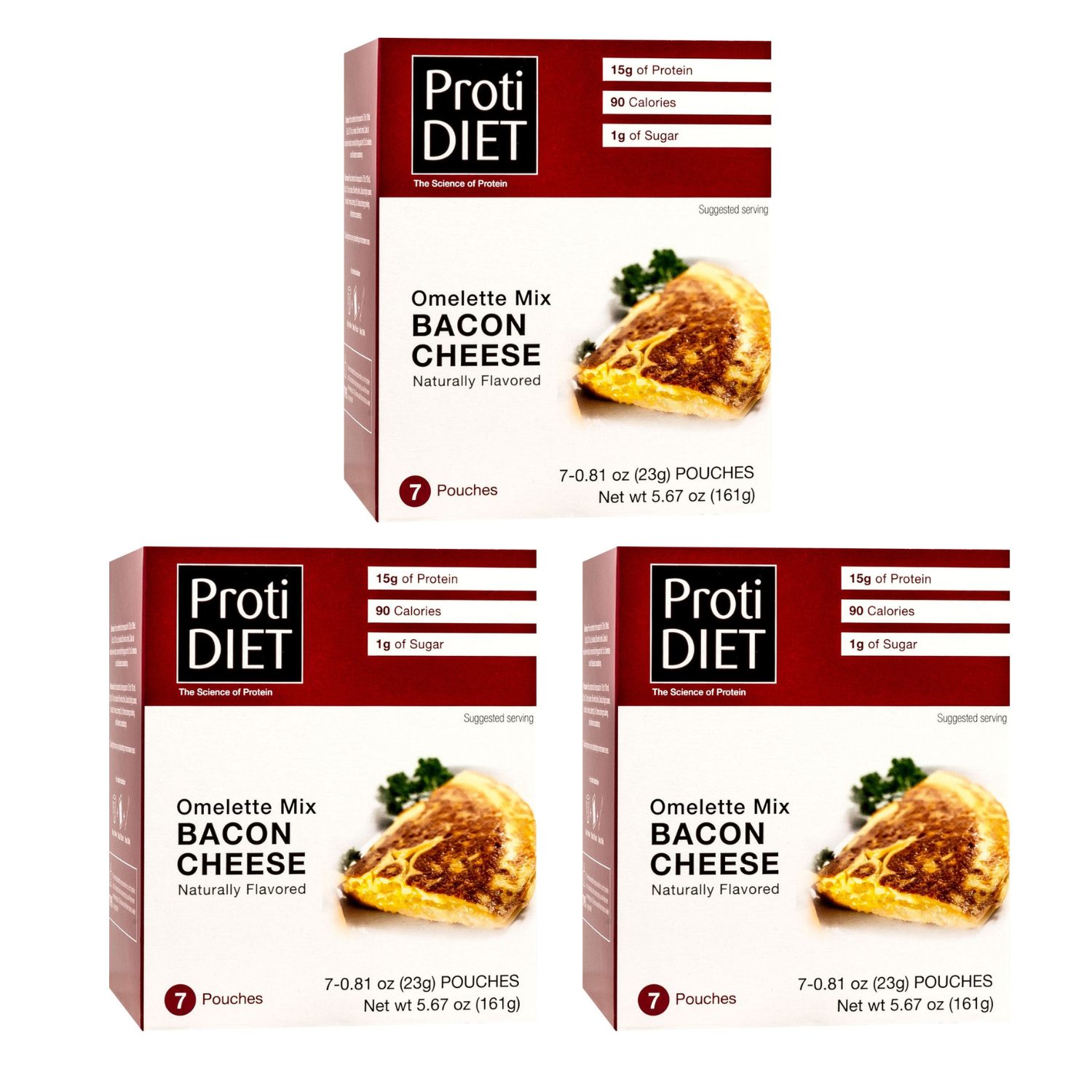 Proti Diet Bacon Cheese Protein Omelette Mix, 7 Pouches