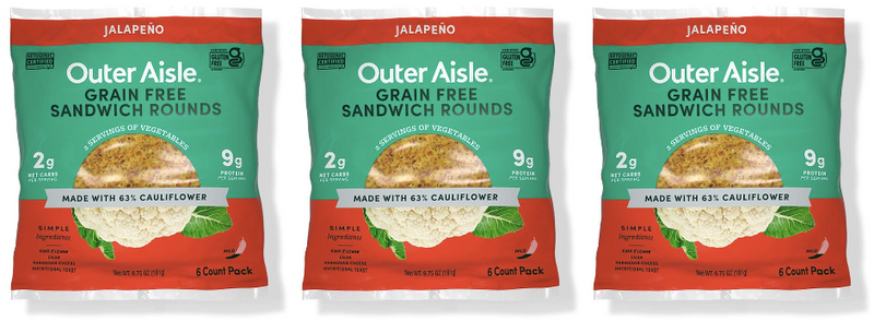 Outer Aisle Cauliflower Sandwich Rounds