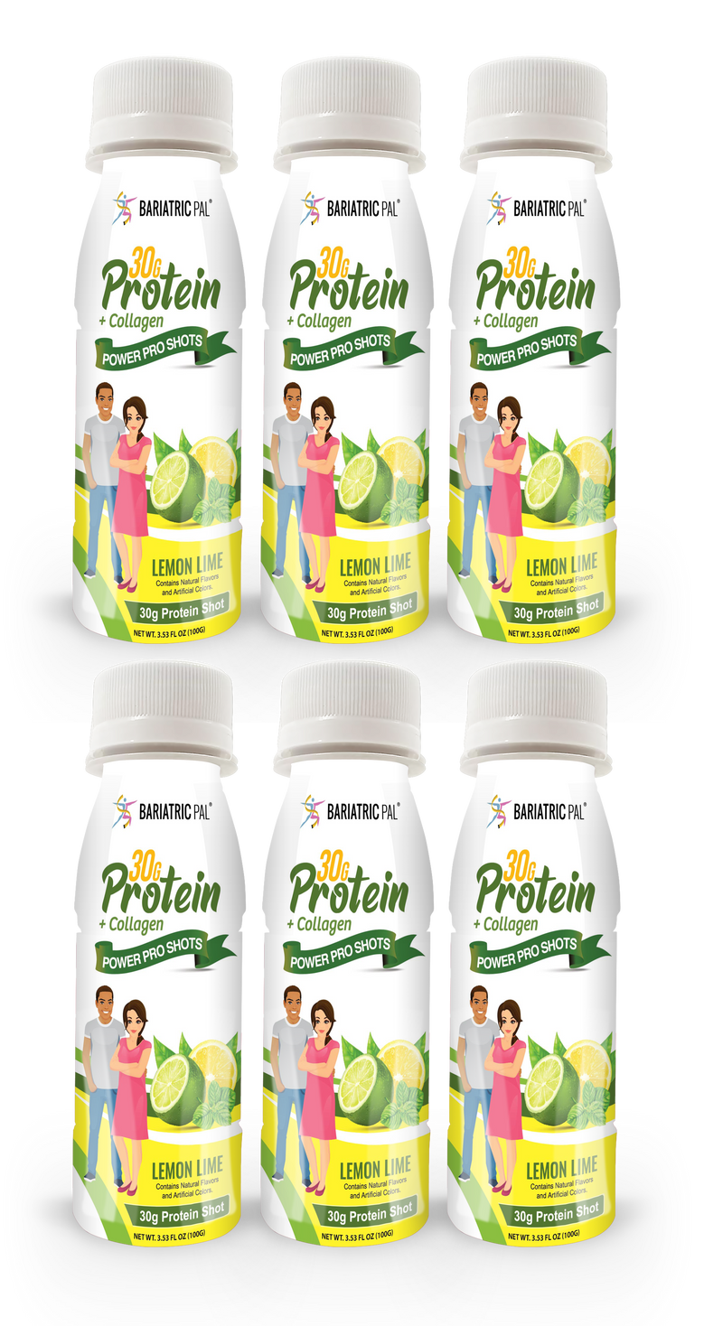 BariatricPal 30g Whey & Collagen Complete Protein Power Pro Shots - Lemon Lime (Brand New!)
