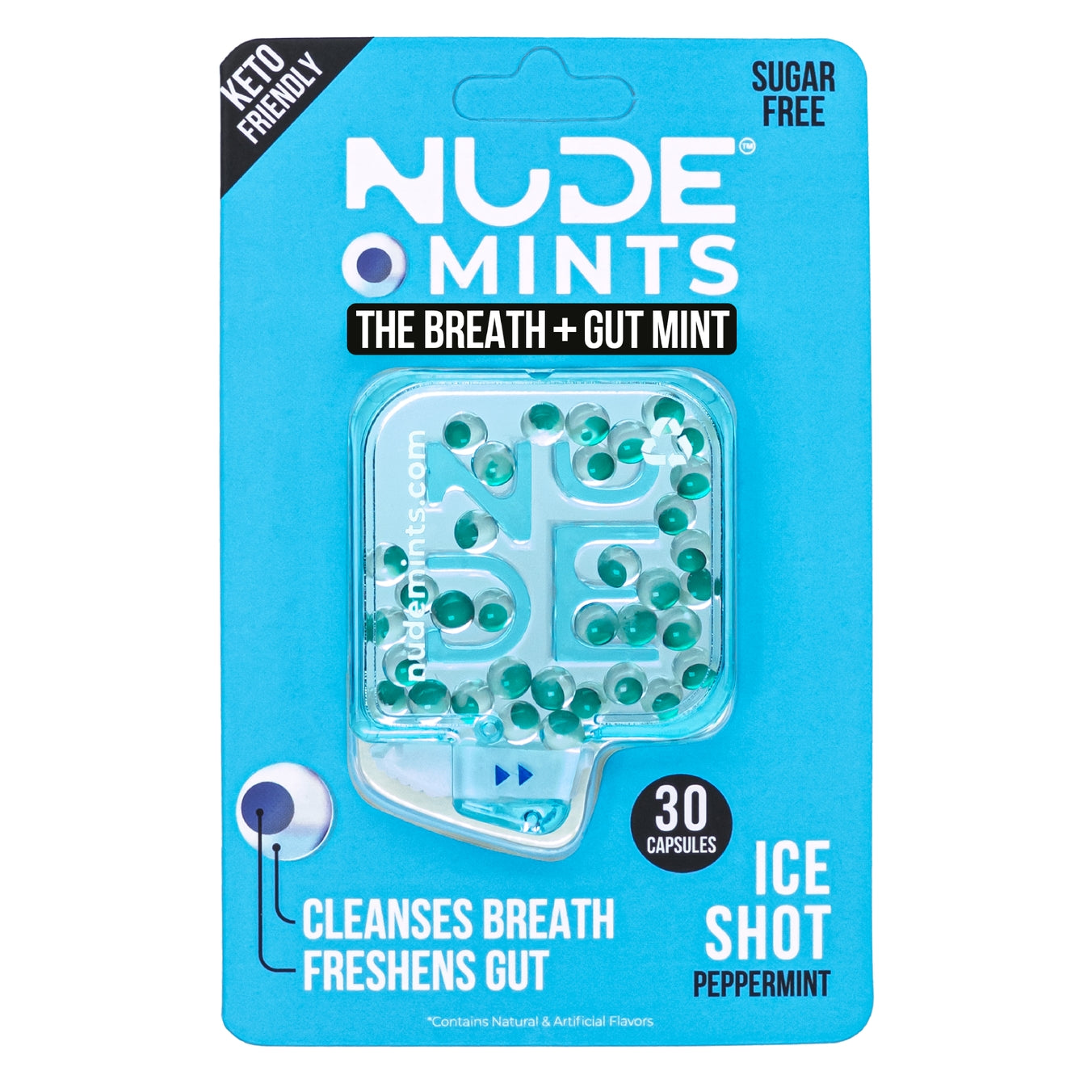 Breath + Gut Mints For Gut Healthy by NUDE - Peppermint