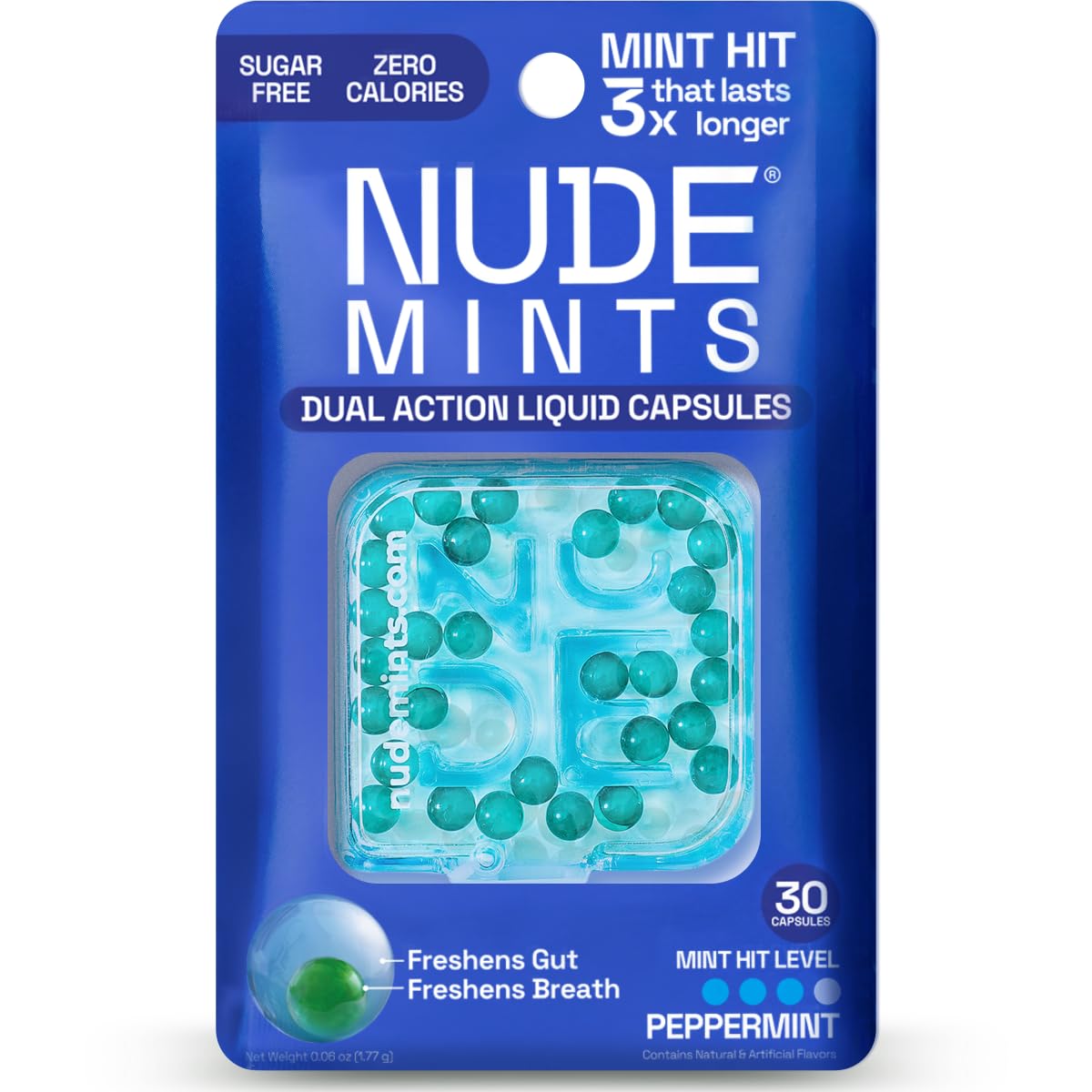 Breath + Gut Mints For Gut Healthy by NUDE - Peppermint