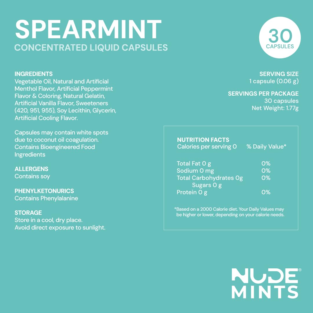 Breath + Gut Mints For Gut Healthy by NUDE - Spearmint
