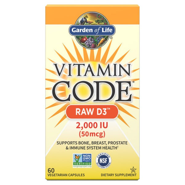 Garden of Life Vitamin Code RAW D3 60 veg capsules