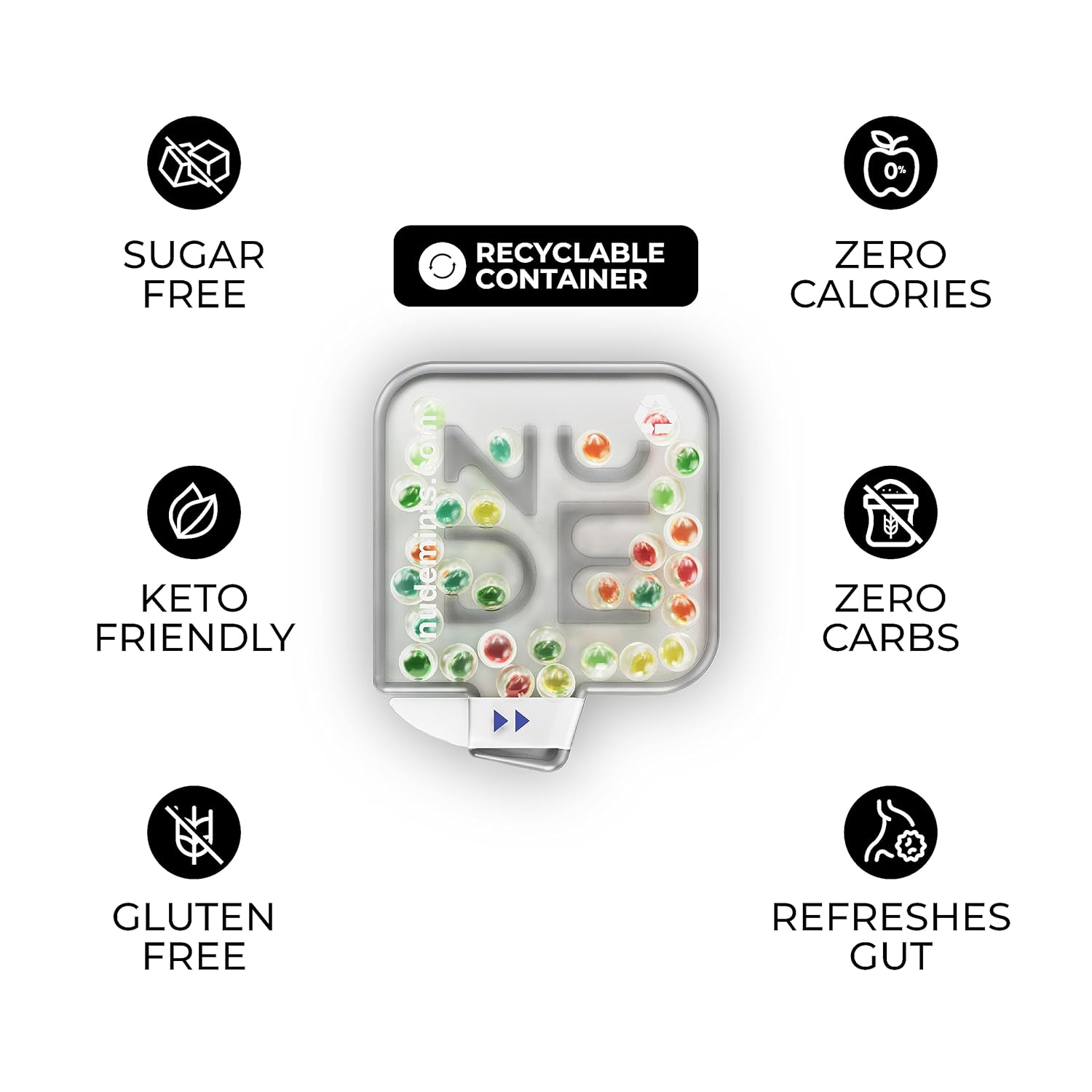 Breath + Gut Mints For Gut Healthy by NUDE - Fusion